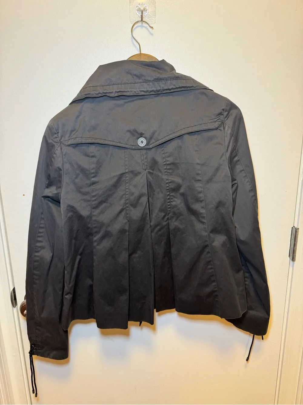 Women’s Cole Haan Dark Brown Purple Hooded Water Resistant Utility Jacket